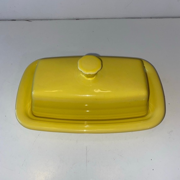 Yellow Ceramic Butter Dish